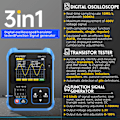 Miniatyrbillede 2 af 3: FNIRSI DSO-TC3 Digitalt oscilloskop transistor tester funktion signalgenerator 3 i 1 multifunktion elektronisk komponent tester - DSO-TC3 (avanceret)