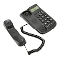 Miniatyrbillede 3 af 8: Kablet telefon med opkalds-id, store knapper, lydstyrkekontrol, vægmontering, kablet bordtelefon med LCD-baggrundsbelysning