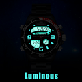 Miniatyrbillede 5 af 5: Fashion Sports Military Gold Quartz Ur Håndled Mænd 2023 Top Brand Luksus Chronograph Håndledsur Til Mænd Ur Håndledsur gold with box 1