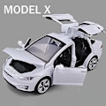Miniatyrbillede 1 af 5: 1:32 Tesla Model X Model 3 Model S Model Y Legering Bilmodel Diecasts Legetøjsbil Lyd Og Lys Børnelegetøj Til Børn Gaver Drengelegetøj Model X White