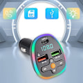 Pikkukuva 2 / 5: Auton FM-lähetin Bluetooth Auton Mp3-soitin Usb Type-c -portti Nopea laturi Tukee U-levyn toistoa