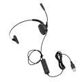 Miniatyrbillede 3 af 8: Callcenter headset USB justerbart kablet service headset med støjreducerende mikrofon til kontor