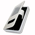Miniatyrbild 1 av 4: Lenovo A5s Extra Slim White Folio Case X 2 Windows i organiskt kvalitetsläder med magnetlås och synliga sömmar
