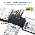 Miniatyrbillede 2 af 6: Zilkee Ultra Recovery Converter USB3.0 til SATA/IDE Harddisk Kabel Disk Adapter EU Stik - Perfekt