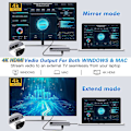 Miniatyrbild 3 av 10: 8 i 1 USB HUB Type-C Splitter 4K HDMI PD Laddningsdocka USB 3.0