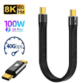 Miniatyrbilde 9 av 9: Thunder-bolt 4 USB-C kabel Type C Datakabel ADAPTER ADAPTER[qb] Adapter Adapter