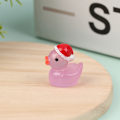 Miniatyrbillede 1 af 8: 1 stk Mini Lysende Harpiks Ænder Gløder I Mørket Miniature Dekoration Purple