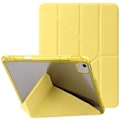 Miniatyrbillede 1 af 5: PU Læder Etui til iPad Air 11 (2024) Origami Stativ Transparent Tablet Etui - Gul-WELLNGS Yellow