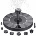 Miniatyrbillede 1 af 5: Solcelledrevet springvandspumpe, solcelledrevet vandspring med 6 dyser, flydende solcelledrevet dam pumpe til fuglebad, have, dam, pool og akvarium