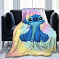 Miniatyrbillede 1 af 2: Stitch Cartoon Plys tæppe til stue soveværelse sofa seng C C 130*150cm