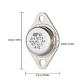 Miniatyrbillede 2 af 5: 5 stk 2N3055 power NPN TO-3 metalhus 15A/ CASE