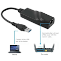 Miniatyrbillede 3 af 5: USB 3.0 HUB 10/100/1000 Mbps USB til RJ45 Gigabit Ethernet LAN Netværksadapter til bærbar computer