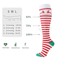 Miniatyrbillede 5 af 5: Julekompressionsstrømper Marathon Løbestrømper Mænd Kvinder Åreknuder Kvinde Vinter Nytår Strømper 20-30 Mmhg 2 2 L XL