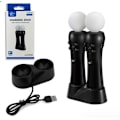 Miniatyrbillede 6 af 6: Spilcontroller Oplader Kompatibel Med Ps4 Vr Move Bevægelses-Controller Playstation Play Station Ps 4 Opladningsdock Docking Opladning Støtte (Kun Oplader)