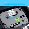 Miniatyrbillede 2 af 5: 10 stk. P Touch etiketmaskine tape erstatning for Brother Tze-231 Tze tape 12mm 0,47 lamineret hvid null null none