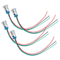 Miniatyrbillede 4 af 8: 4 sæt indikator LED-lys vandtæt fælles anode industrielle kontrolkomponenter 12mm 110-220V rød og grøn