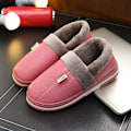 Miniatyrbillede 2 af 5: Herreslippers i imiteret pels - varme, vandtætte, indendørs flade flip-flops - soveværelsessko - sorte, størrelse 50-51, pink2 Pink2 40-41