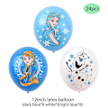 Pikkukuva 3 / 4: Frozen-teemainen syntymäpäiväkoristeet ja tarvikkeet lapsille, mukaan lukien Onnea syntymäpäiväksi -lippu, kakku-/kupkakuppikoristeet, ilmapallot