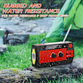 Miniatyrbild 4 av 5: Nödradio med vev, solceller och AM/FM, inbyggt 4000 mAh