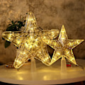 Miniatyrbillede 5 af 10: 1. Juletræ LED-lys Femtakset stjerne STOR - VARM HVID Large-Warm White Large-Warm White