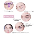 Miniatyrbillede 4 af 5: Øjenbrynsskabelon Retouchering Styling Skabelon Makeup Værktøjssæt, 8 Styles
