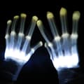 Skelett handben LED lysande handskar Halloween Jul Thanksgiving regnbåge blixt lysande leksaker white 20cm