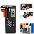 Miniatyrbillede 1 af 5: Digitalt batteritester, Universal batteritester, Batteritester, til AA, AAA, C, D, PP3, 9V, 1,5V, knapcellebatterier - Fungerer uden batterier