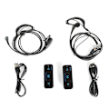 Pikkukuva 4 / 4: 2 kpl mini walkie talkie 2-way FM-radio lähetin-vastaanotin + 2 kuuloketta USB-lataus