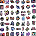 Miniatyrbillede 3 af 5: 100 stk Neon Style Vandflaskestickers Laptop Vinyl Søde Vandfaste Tastatur Dekaler Scrapbog Stickers Computer Hydroflask Stickers