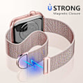 Pikkukuva 4 / 5: Metallinauha yhteensopiva Apple Watch -rannekkeen kanssa 40mm 38mm 41mm Rose Pink Gold-WELLNGS Rose Pink Gold Rose Pink Gold 42/44/45/49mm