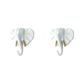 Pikkukuva 4 / 5: 1/2/3/5 Vahva ja kestävä eläinpään avaimenkoukku yksinkertaiseen valkokultaan (elefantti White gold (elephant 2 Set
