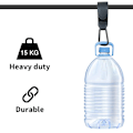 Miniatyrbilde 4 av 5: PCS Buggy Clips, PU Lær Vognklips for Vesker, Vogntilbehør med Robust Karabinkrok, Vognveskeklips