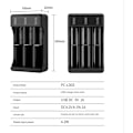 Miniatyrbillede 1 af 5: 18650-oplader med Type-C-kabel 4.2V lithiumbatteri Smart-oplader til 14500 26650 18650 batteri 2 slots