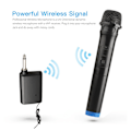 Miniatyrbillede 2 af 4: Trådløs mikrofon Karaoke Bluetooth-mikrofon, trådløs professionel håndholdt trådløs mikrofon og modtager, trådløs mikrofon til sang