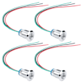 Miniatyrbillede 3 af 8: 4 sæt indikator LED-lys vandtæt fælles anode industrielle kontrolkomponenter 12mm 110-220V rød og grøn