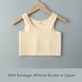 Pikkukuva 1 / 4: Naisten litteä rintaliivi, jossa sideharso, puolimittainen korsetti, alusvaatteet, transpoika, lesbo, trans-alusvaatteet, liivi, rintaliivi, iho Leather 2XL