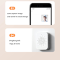 Miniatyrbillede 5 af 5: Smart trådløs fjernbetjening videodørklokke, hjemmeintercom HD nattesyn WiFi genopladelig dørklokke