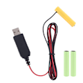 Pikkukuva 1 / 5: LR03 AAA-pariston eliminaatattori USB-virtalähde 1-4 kpl 1,5 V AAA-paristoa radioon, sähköleluun, kelloon, LED-nauhaan 0.04 4.5V