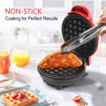 Miniatyrbilde 3 av 5: Vaffeljern Mini, 4.80 3.46 Rustfritt stål 350W Husholdning Elektrisk kakemaker for pannekaker, kjeks, Chaffle, sunne snacks, miniburger, belgiske vafler