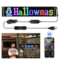 Miniatyrbillede 1 af 5: Bil LED-skilt Fleksibelt LED-matrixpanel USB Bluetooth-applic 12*59cm