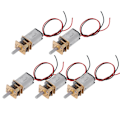 Miniatyrbillede 1 af 6: 5 stk. Micro Mini N20 Gear Motor DC 3V -6V Langsom Hastighed Fuld Metal Gearkasse Reducer Legetøj DC Gear Langsom Motor