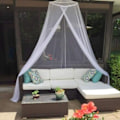Miniatyrbilde 4 av 5: Myggnetting for seng, myggnetting for seng og dobbeltseng, hvit