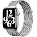Miniatyrbilde 1 av 4: Apple sølv rustfritt stål milanese loop for 38mm 40mm 41mm klokker