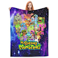 Pikkukuva 1 / 5: Cartoon My Singing Monster Peitto Heitto Flanelli Fleece Peitto Kevyt Kaikki Vuodenajat Olohuoneeseen/Makuuhuoneeseen/Sohvaan/Leirintään-w4 80x60in 200x150cm