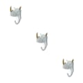 Pikkukuva 4 / 5: 1/2/3/5 Kestävä ja vahva eläinpään avaimenkoukku yksinkertaiselle valkoiselle kullalle (sarvikuono) White gold (rhino) 3 Sets