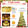 Miniatyrbillede 2 af 5: Varmvita Bright Ribbon String Lights 10m LED Julbelysning,C