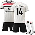 Miniatyrbild 1 av 2: 2024-2025 Manchester United Bortalag Barn Fotbollströja Kit Nr.14 Eriksen 18