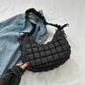 Axelväska Puffy Handväska SVART Black