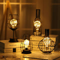 Miniatyrbillede 1 af 5: /#/Bordlampe Fremstillet Af Moderne Sort Ledning Fremstillet Af Jern - Bur Sty/#/
