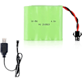 Miniatyrbilde 1 av 4: 4,8V Ni-MH 1200mAh oppladbar batteri for bilfjernkontroll + USB-lader